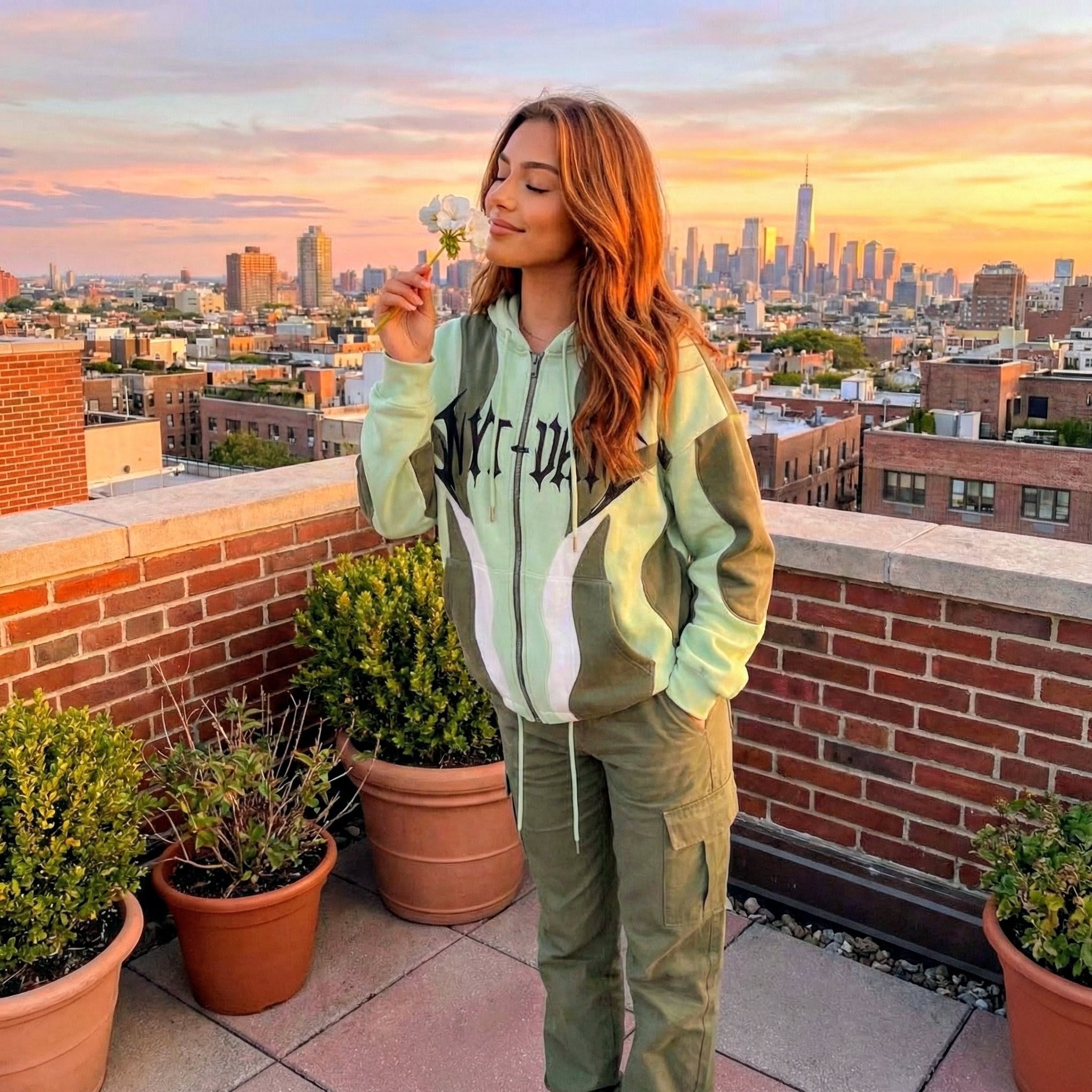 Natural hoodie 💚🤍